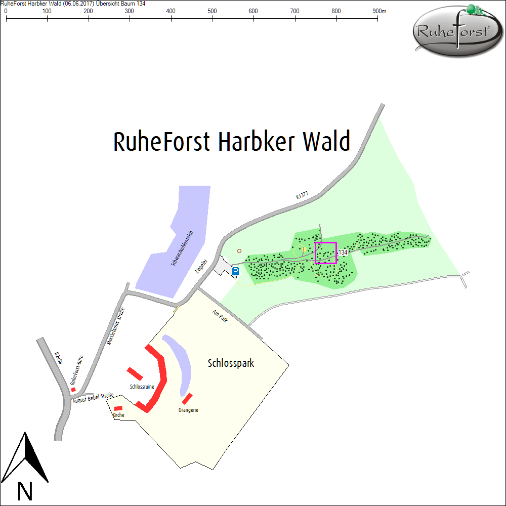 &Uuml;bersichtskarte zu Baum 134
