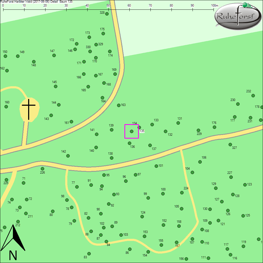 Detailkarte zu Baum 135