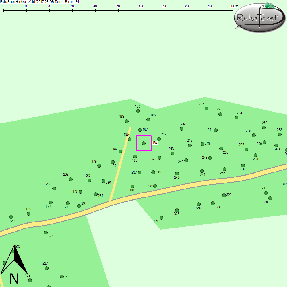 Detailkarte zu Baum 184