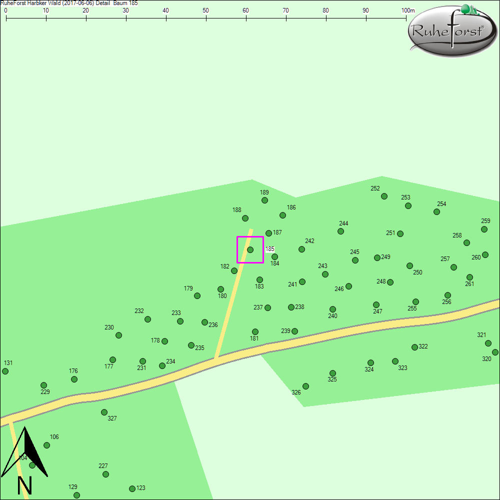 Detailkarte zu Baum 185