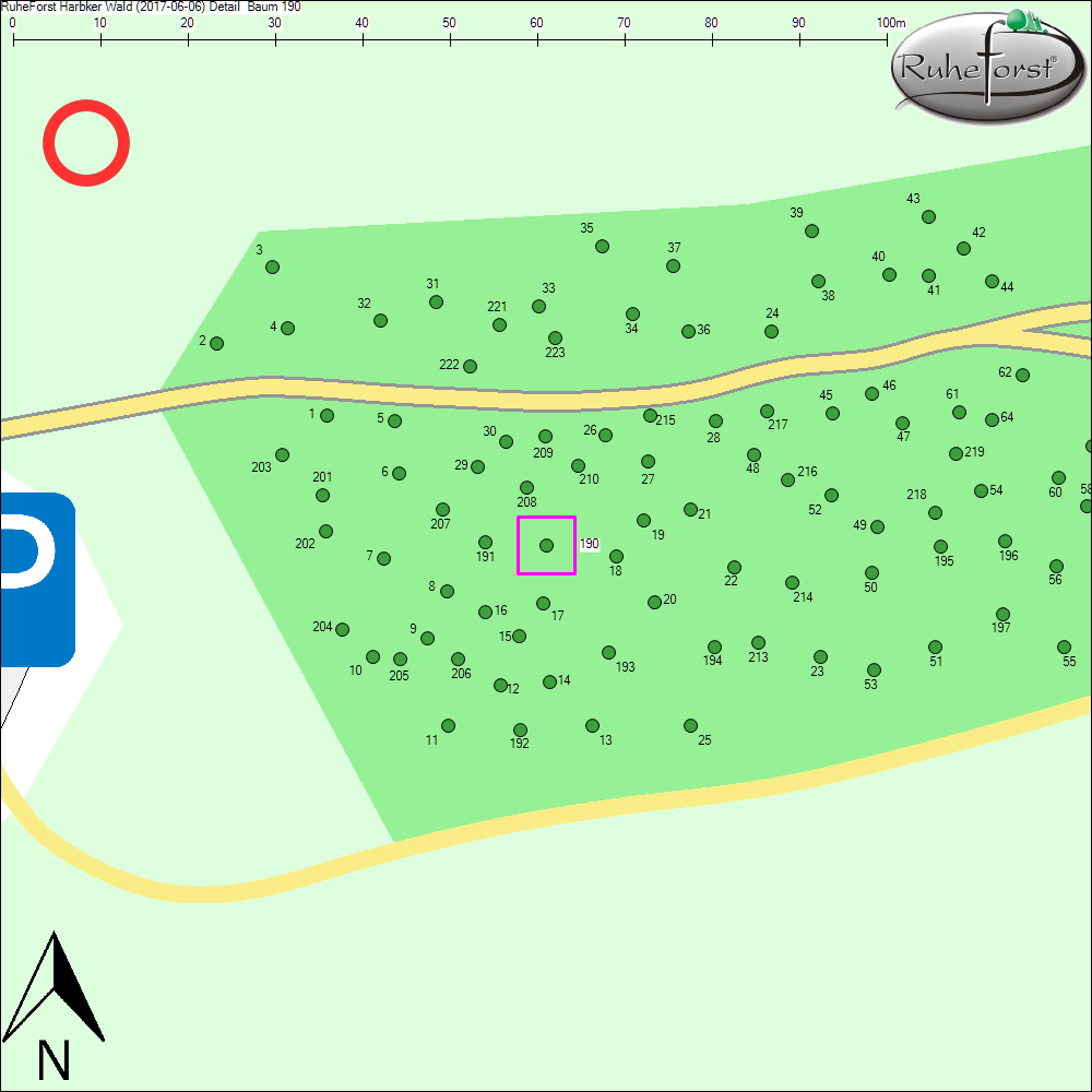 Detailkarte zu Baum 190