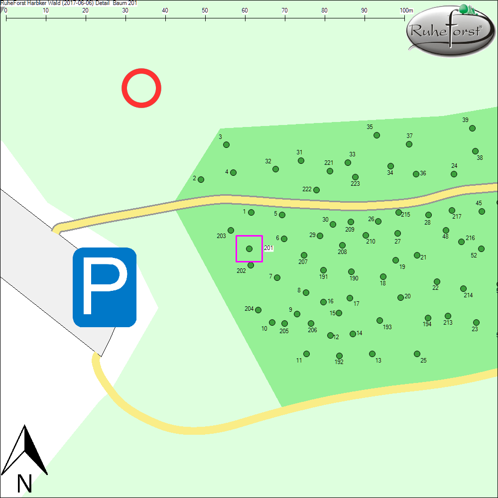 Detailkarte zu Baum 201