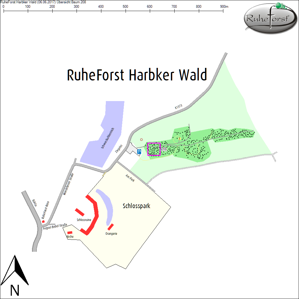 &Uuml;bersichtskarte zu Baum 208