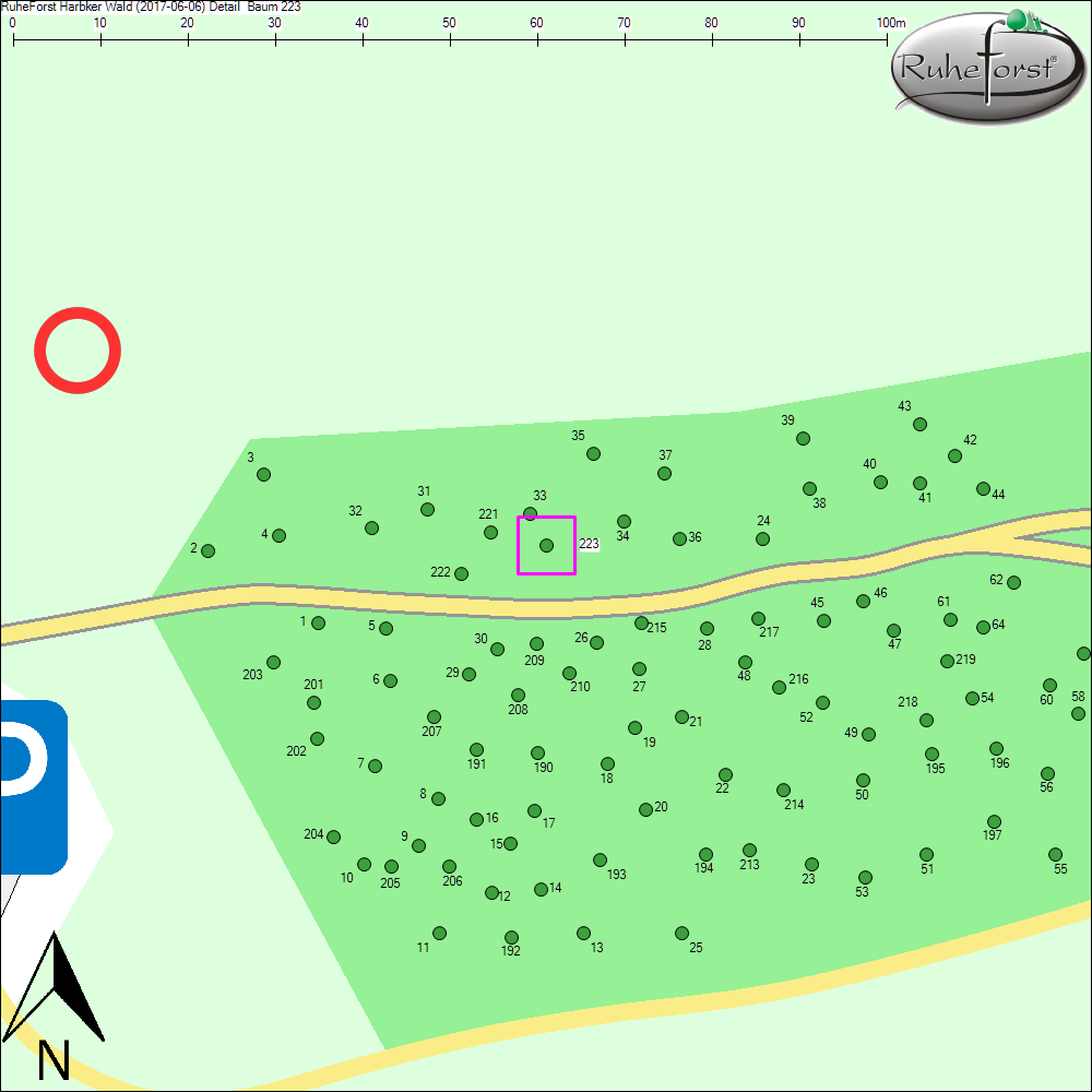 Detailkarte zu Baum 223