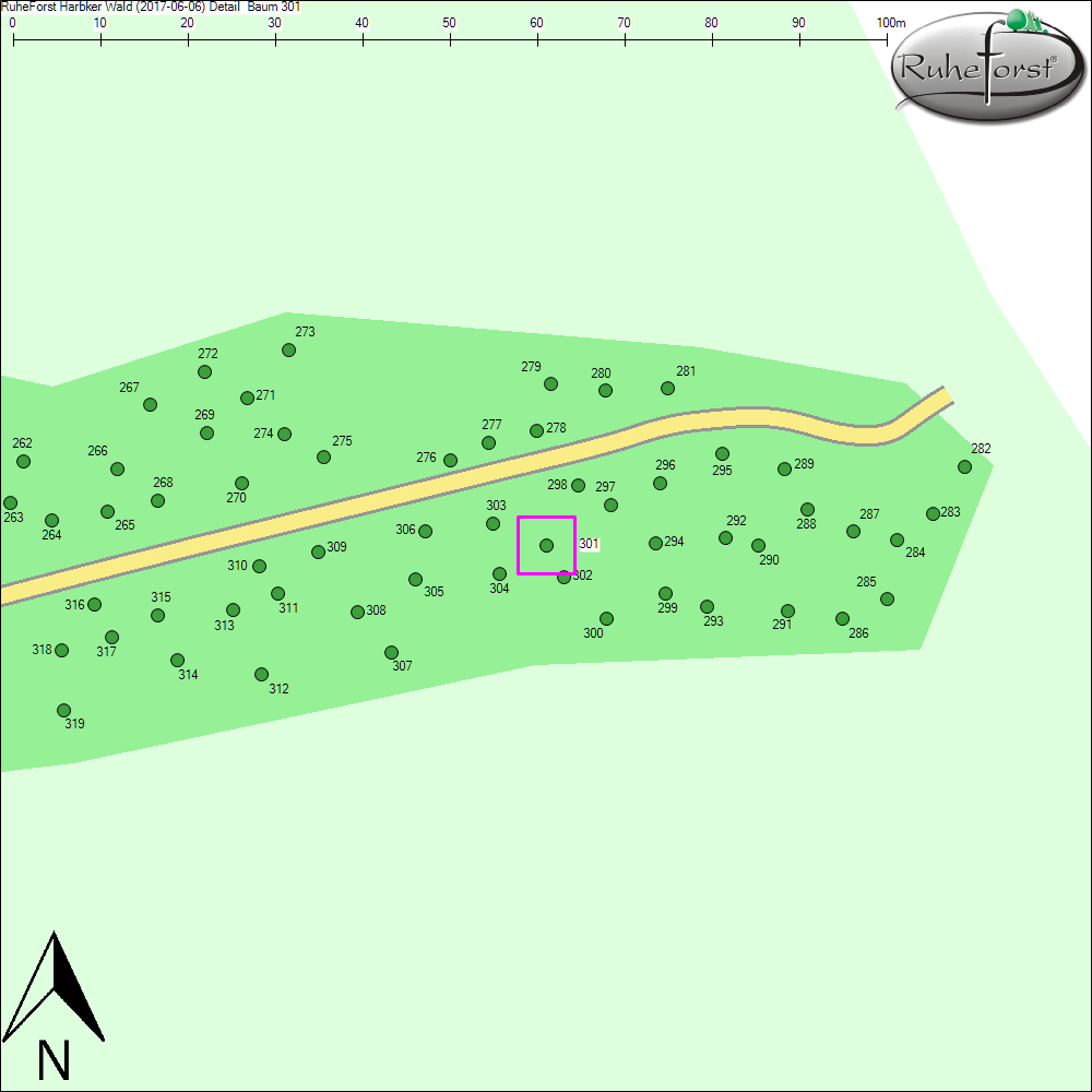 Detailkarte zu Baum 301